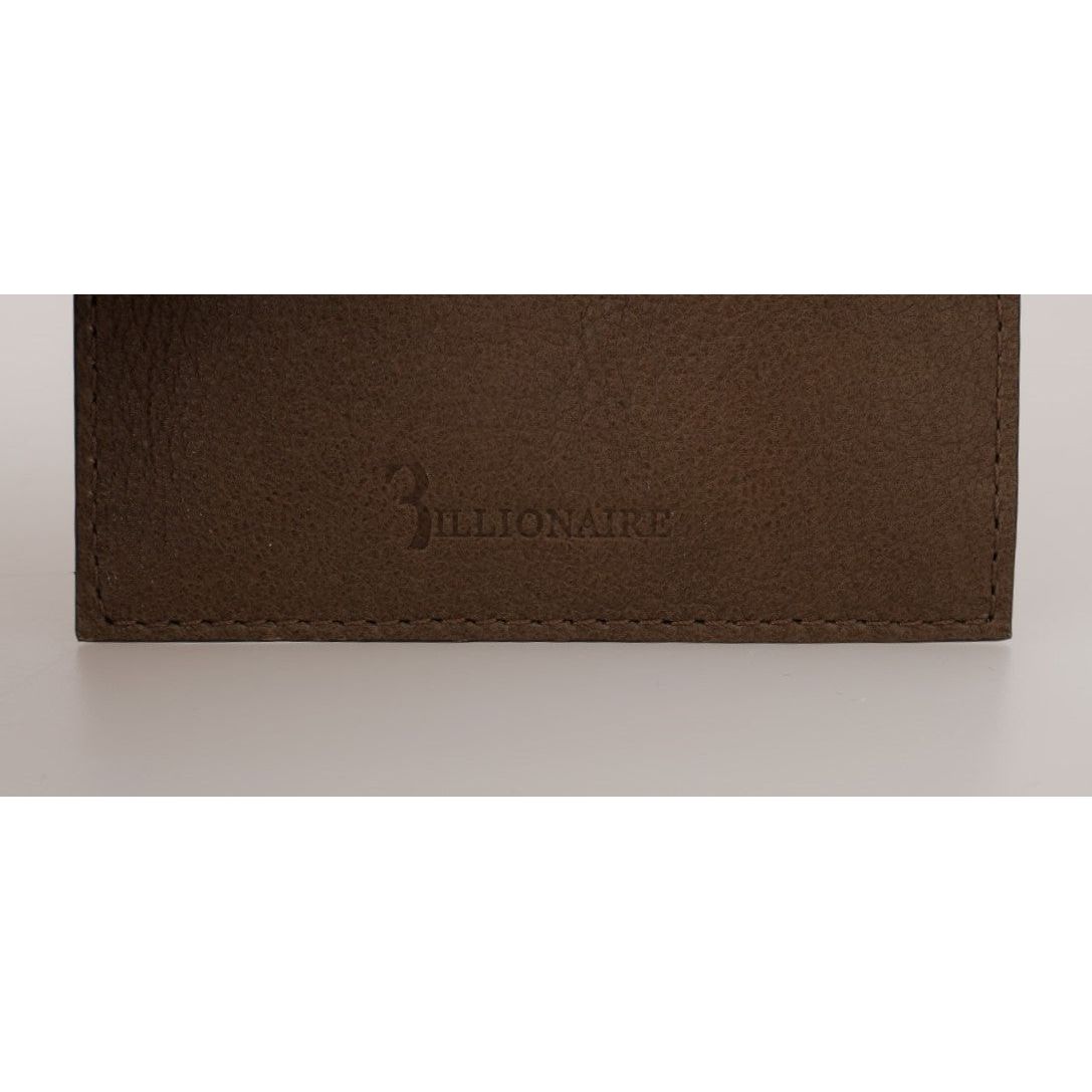 Billionaire Italian Couture Elegant Turtledove Leather Men's Wallet Wallet Billionaire Italian Couture