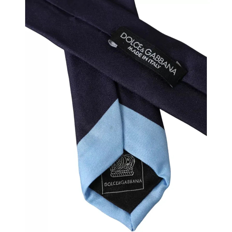 Dolce & Gabbana Blue Card Deck Symbols Adjustable Tie Dolce & Gabbana