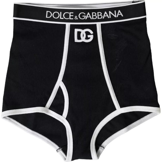 Dolce & Gabbana Black Cotton Stretch Branded Logo Underwear Dolce & Gabbana