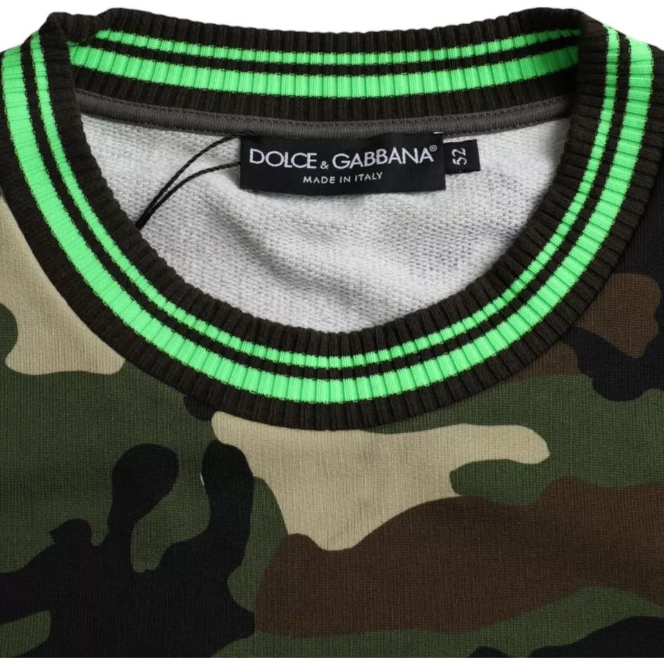 Dolce & Gabbana Multicolor Camouflage Sweatshirt Sweater Dolce & Gabbana