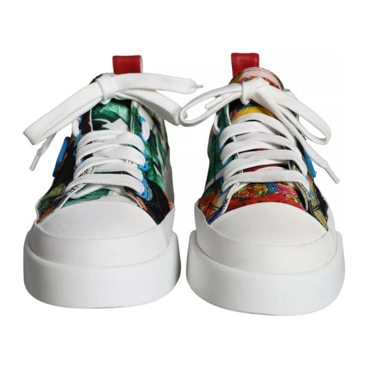 Dolce & Gabbana Multicolor Patchwork Low Top Sneakers Shoes Dolce & Gabbana