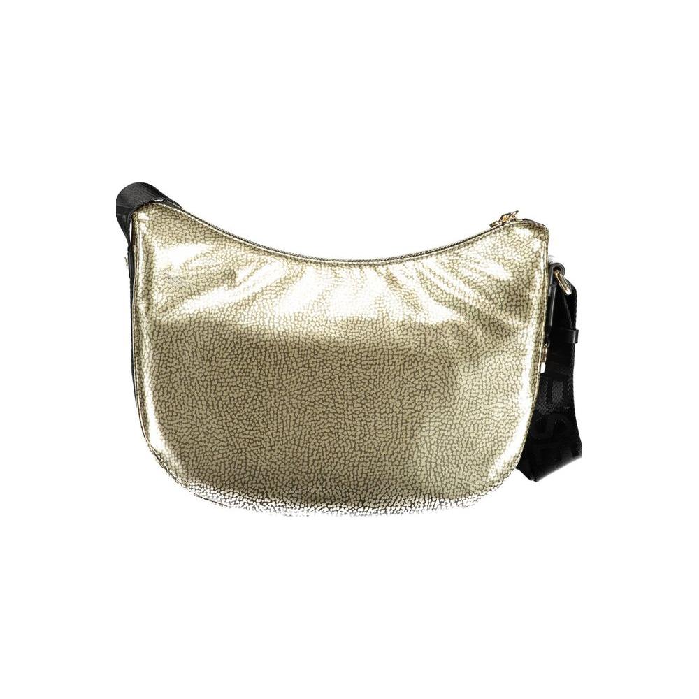 Borbonese Gold Polyester Handbag Borbonese