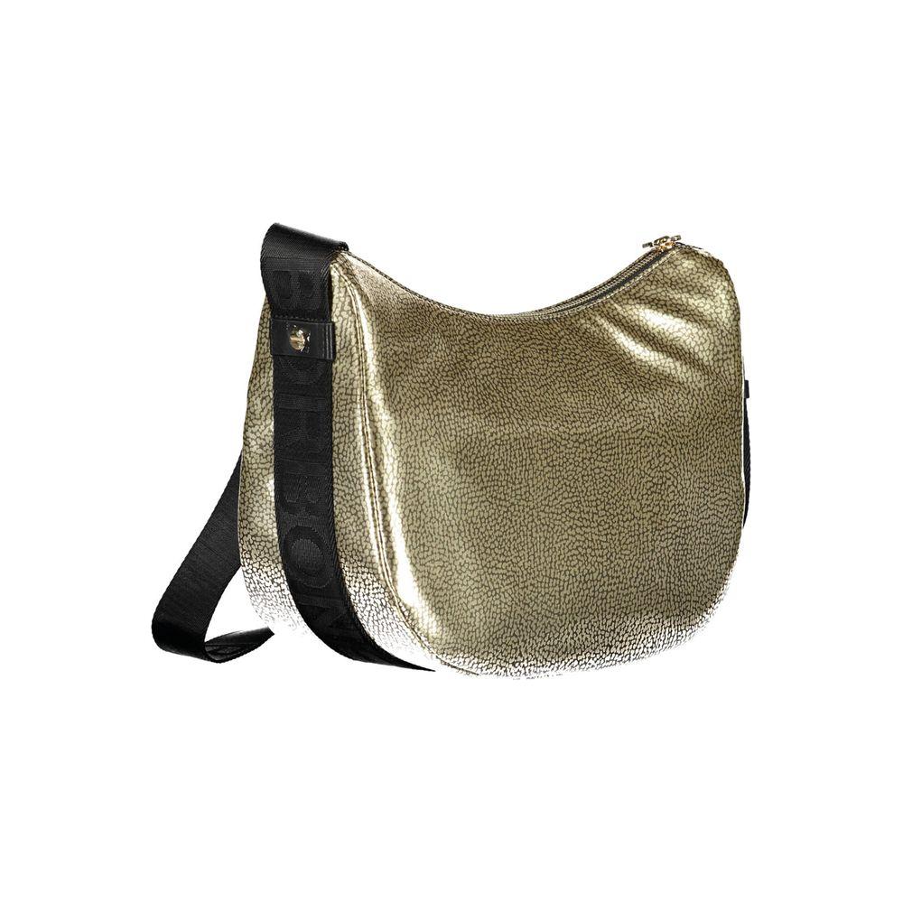 Borbonese Gold Polyester Handbag Borbonese