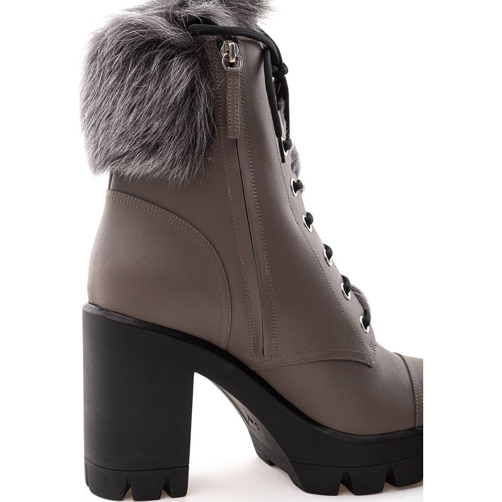 Giuseppe Zanotti Gray Eco Leather Boot Giuseppe Zanotti