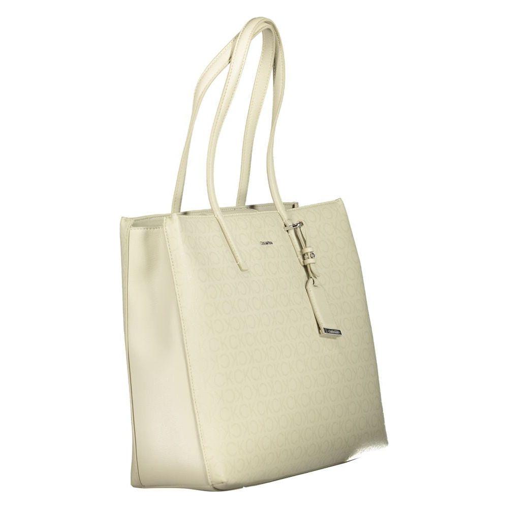 Calvin Klein Beige Polyester Handbag Calvin Klein