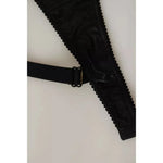 Dolce & Gabbana Black Silk Lace Balconcino Bra Underwear