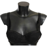 Dolce & Gabbana Black Silk Lace Balconcino Bra Underwear