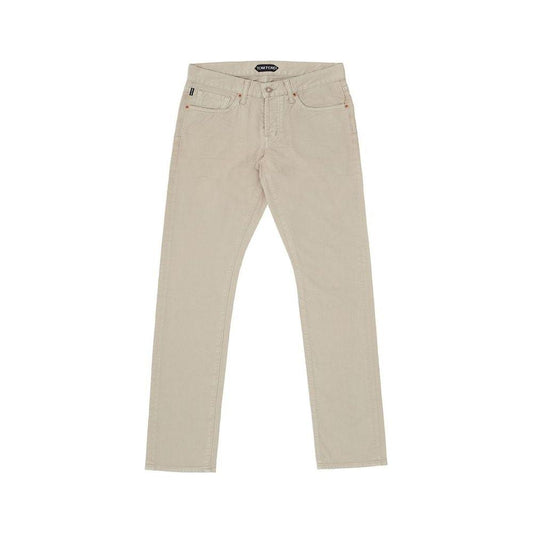 Tom Ford Beige Cotton Jeans & Pant Tom Ford