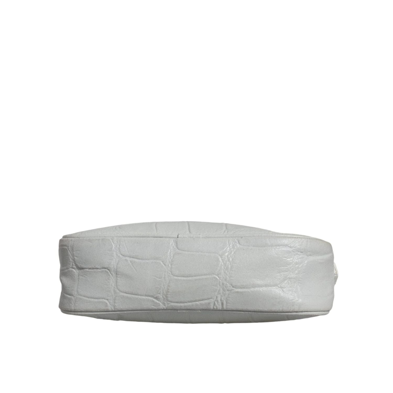 Aniye By White Croc Print Leather Crossbody Sling Bag
