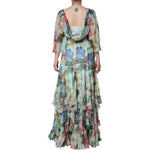 Dolce & Gabbana Multicolor Floral Silk Long Gown Dress