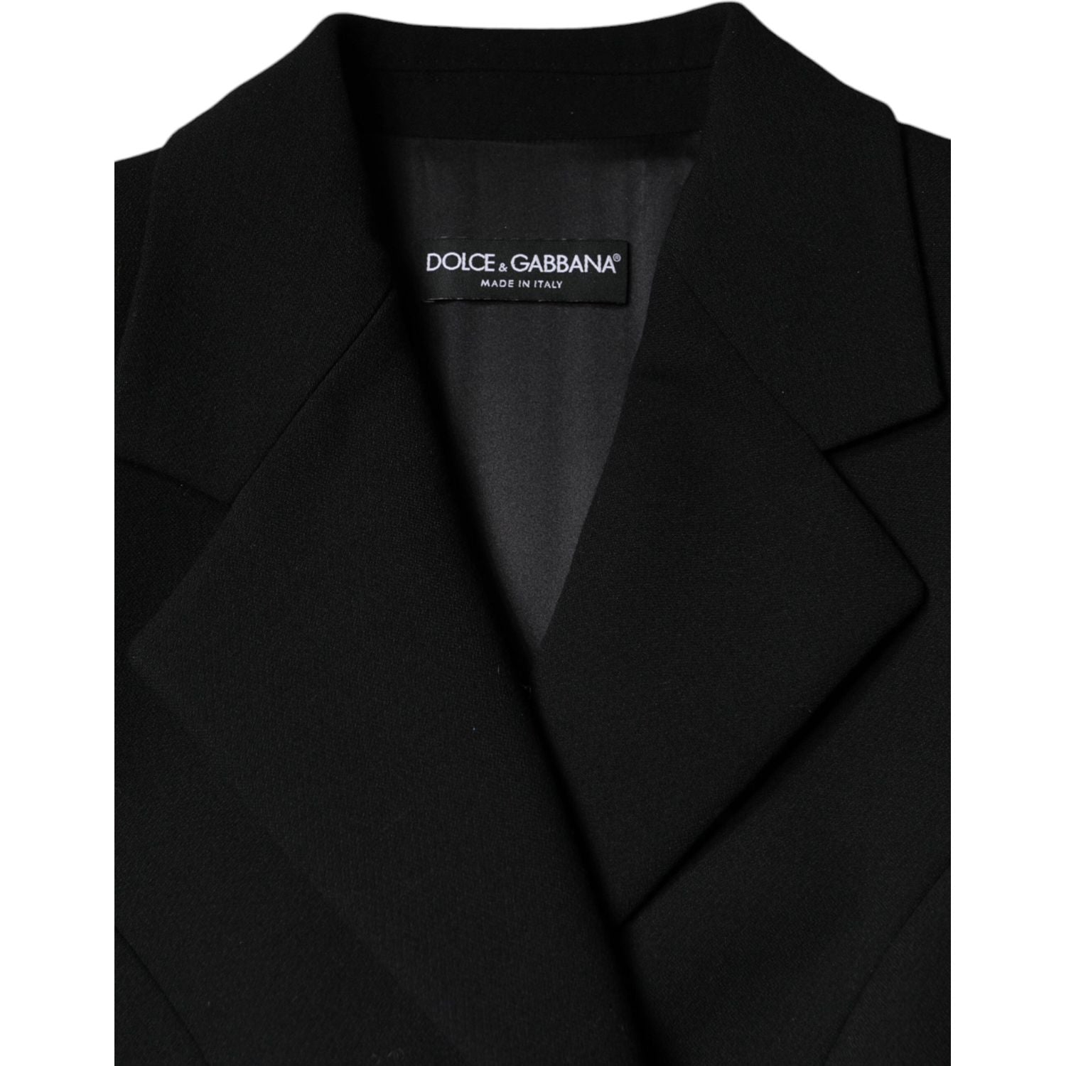 Dolce & Gabbana Black Double Breasted Trench Coat Jacket