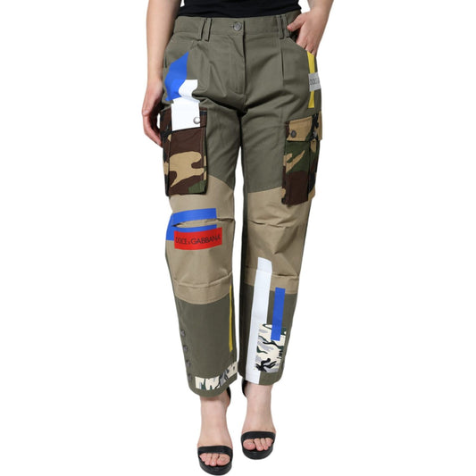 Dolce & Gabbana Green Military Cotton Cargo Pants Dolce & Gabbana