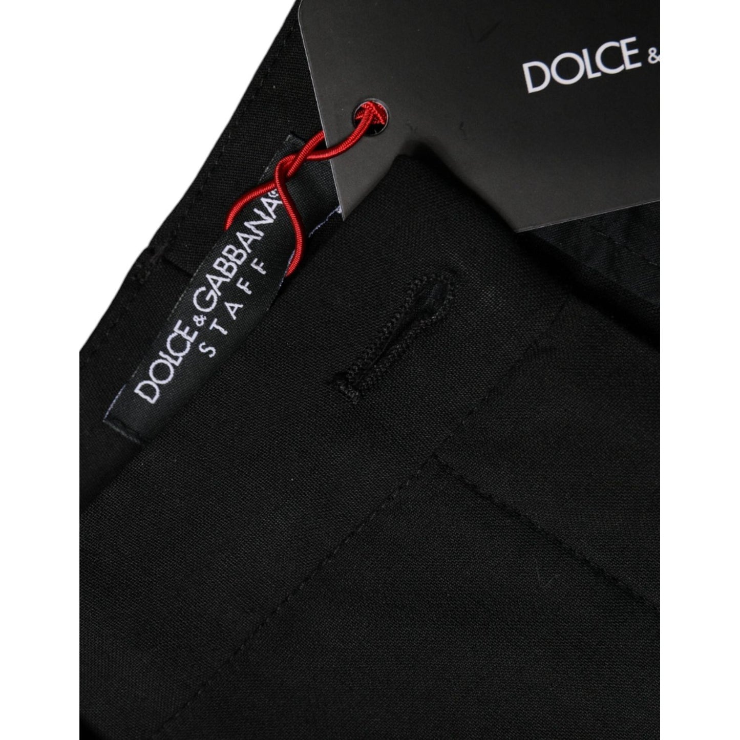 Dolce & Gabbana Black High Waist Tapered Pants