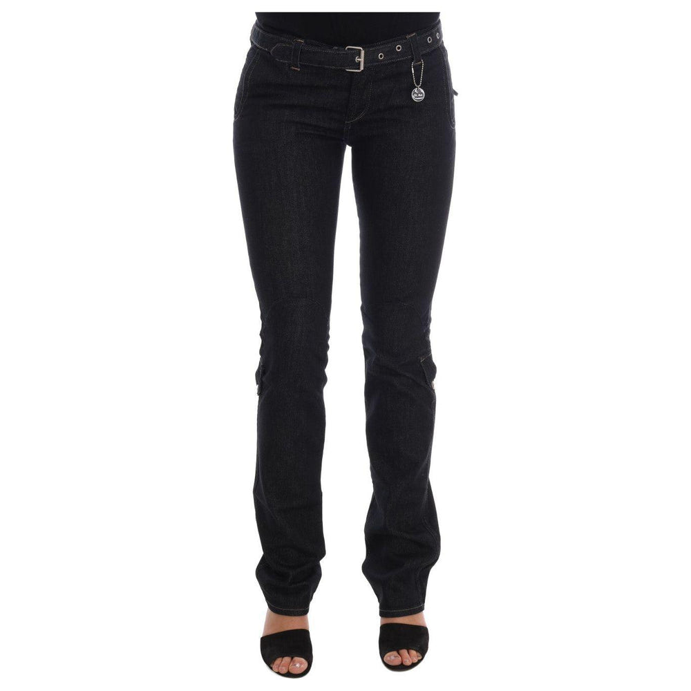 Costume National Blue Cotton Stretch Slim Fit Jeans