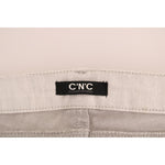 Costume National White Cotton Stretch Slim Jeans