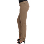 Costume National Beige Cotton Stretch Slim Fit Jeans Jeans & Pants