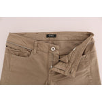 Costume National Beige Cotton Stretch Slim Fit Jeans Jeans & Pants