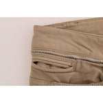 Costume National Beige Cotton Stretch Slim Fit Jeans Jeans & Pants
