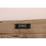Costume National Beige Cotton Stretch Slim Fit Jeans Jeans & Pants