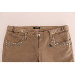 Costume National Beige Cotton Stretch Slim Fit Jeans Jeans & Pants