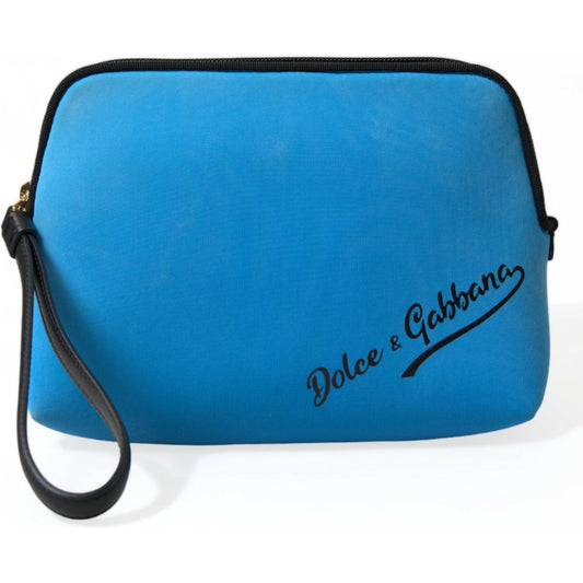 Elegant Blue Hand Pouch with Strap