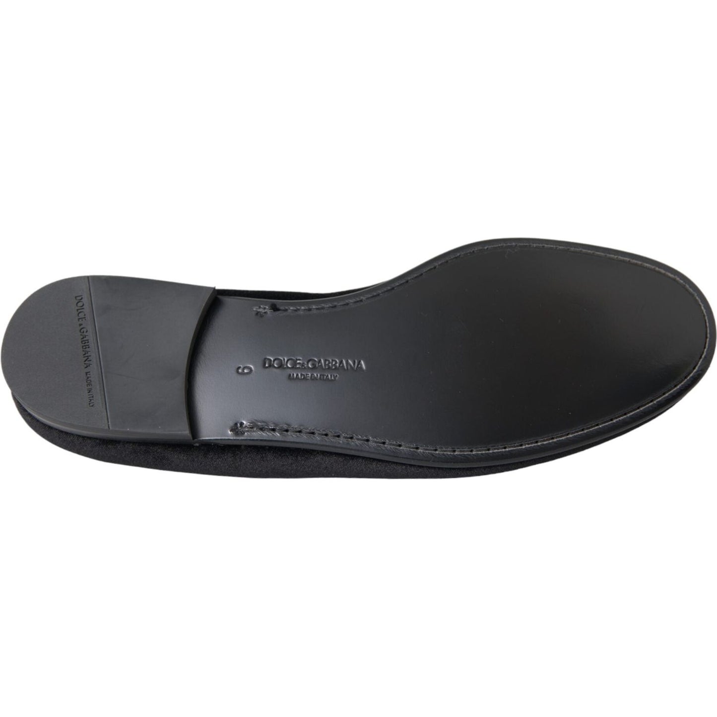 Black Suede Loafers Formal Dress Slip On Shoes Dolce & Gabbana