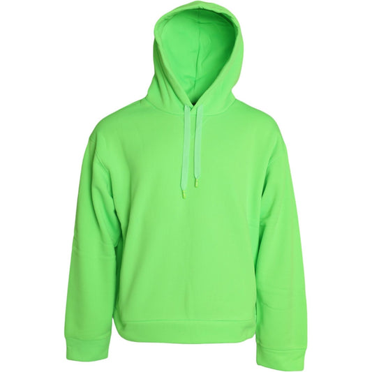 Neon Green Hooded Top Pullover Sweater