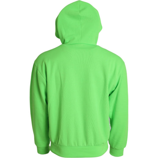 Neon Green Hooded Full Zip Top Sweater