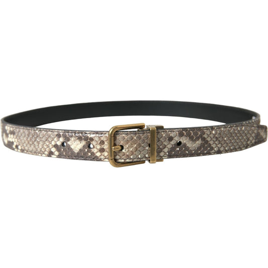 Dolce & Gabbana | Elegant Italian Leather Belt| McRichard Designer Brands   