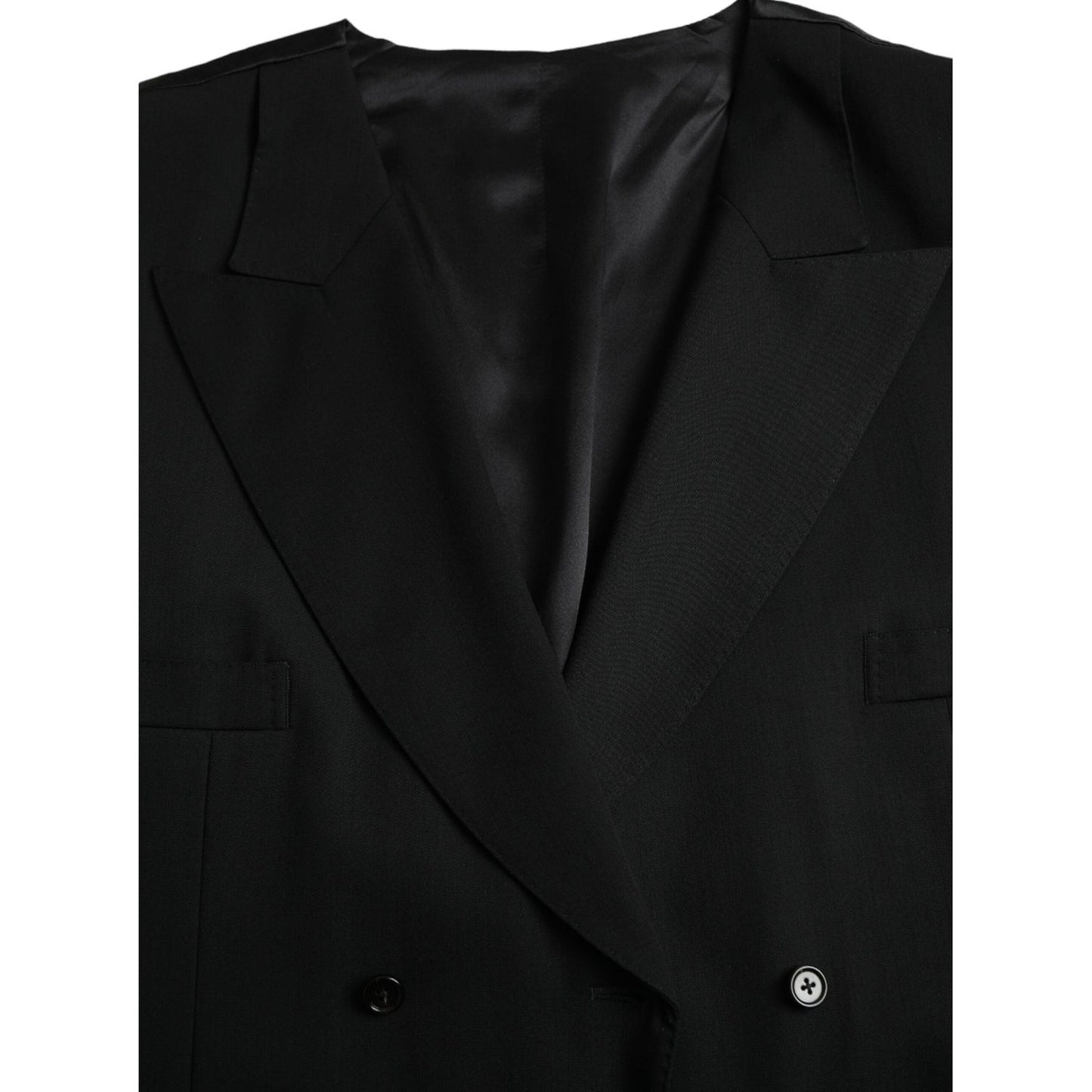 Dolce & Gabbana Black Wool Waistcoat Dress Formal Vest black-wool-waistcoat-dress-formal-vest-3