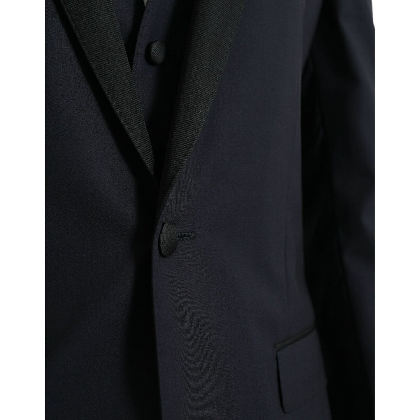 Dolce & Gabbana Dark Blue MARTINI Wool Formal 3 Piece Suit dark-blue-martini-wool-formal-3-piece-suit