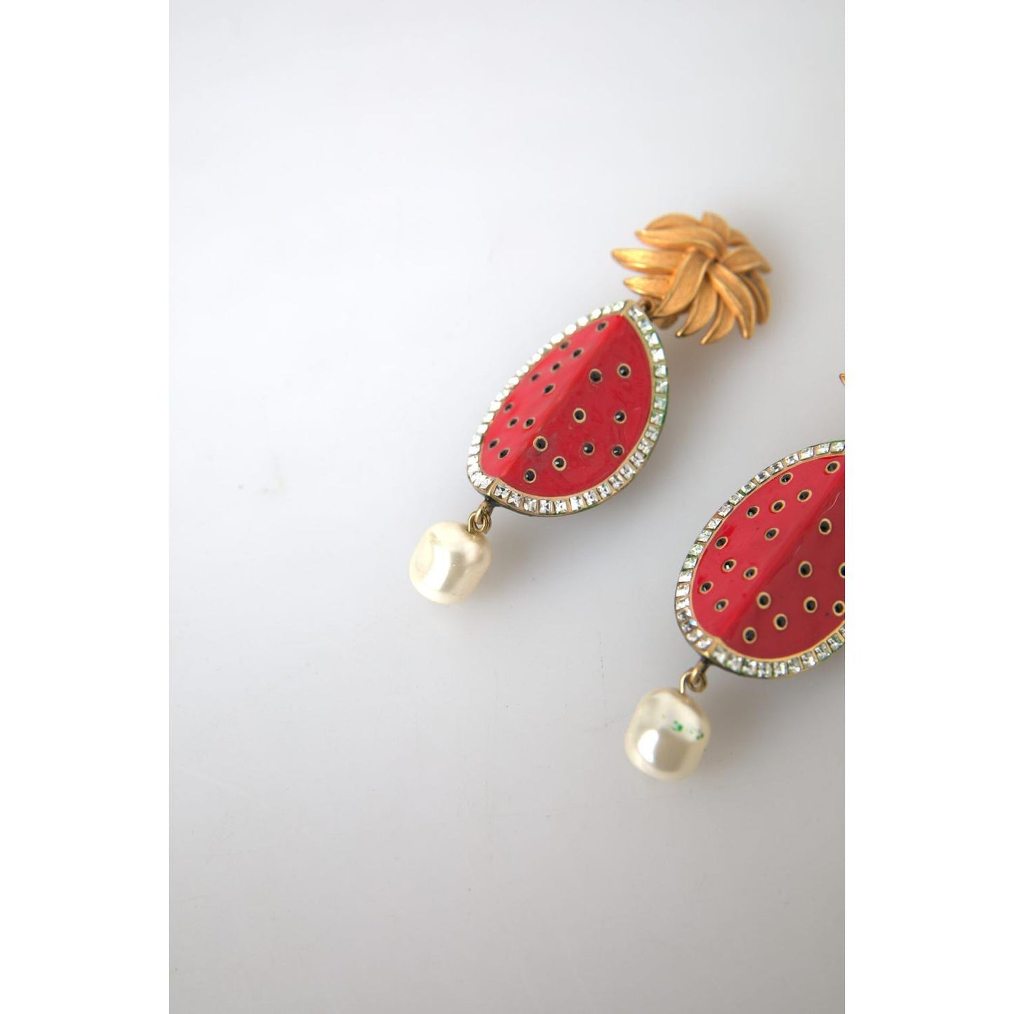 Radiant Red Watermelon Clip-On Earrings