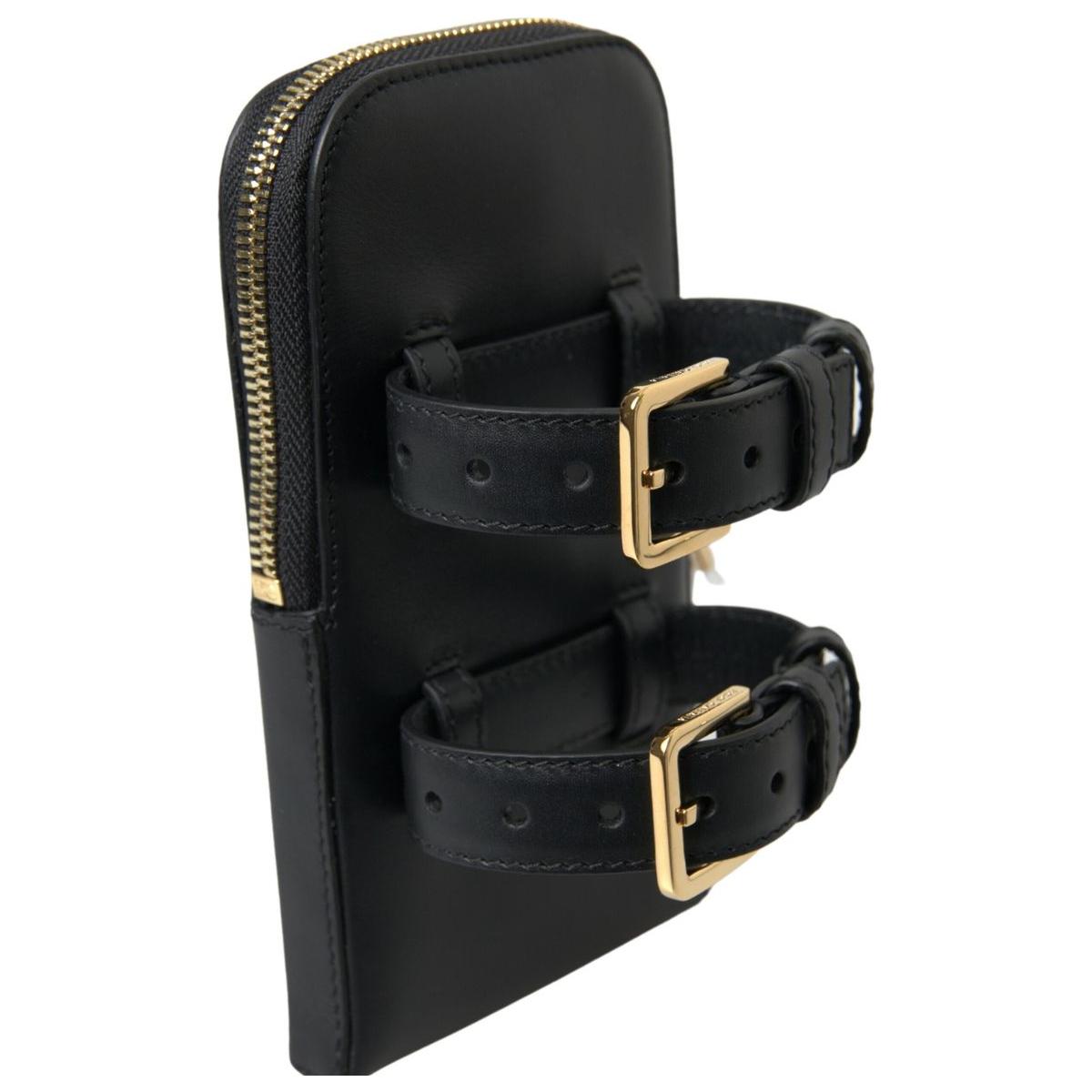 Dolce & Gabbana Elegant Leather Wristlet Clutch black-leather-men-purse-double-belt-strap-bracelet-bag 465A4756-scaled-89932fbb-864.jpg
