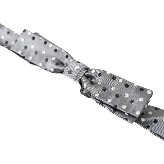 Dolce & Gabbana Elegant Silk Gray Bow Tie gray-polka-dot-silk-adjustable-men-neck-papillon-bow-tie 465A6971-e85bb579-906.jpg