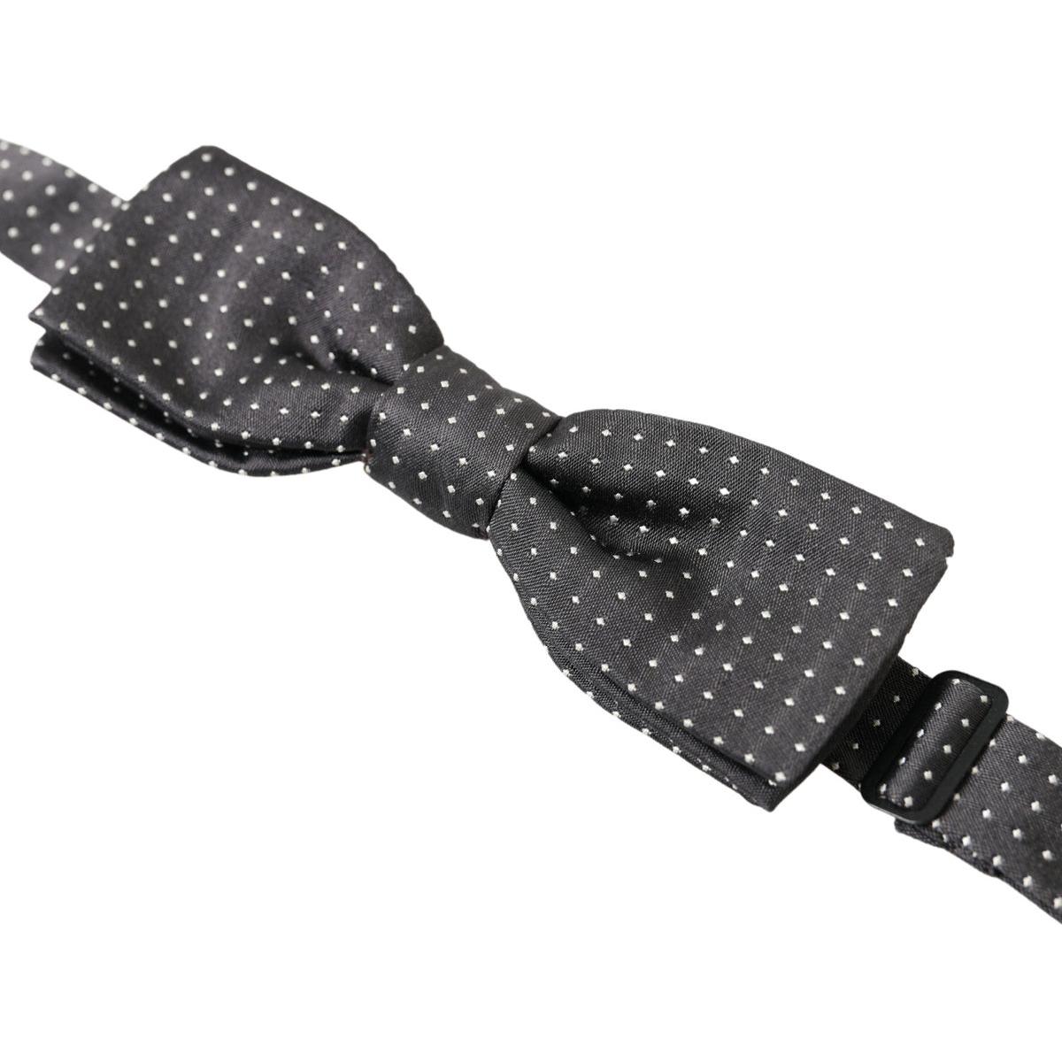 Elegant Silk Black Bow Tie Dolce & Gabbana