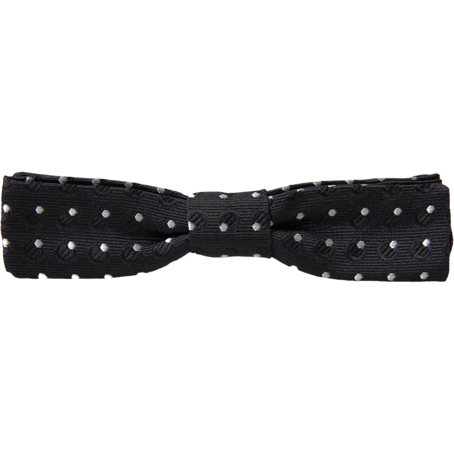Elegant Silk Black Bow Tie with Signature Clasp Dolce & Gabbana