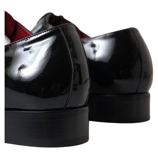 Elegant Black Patent Leather Formal Men's Shoes Dolce & Gabbana