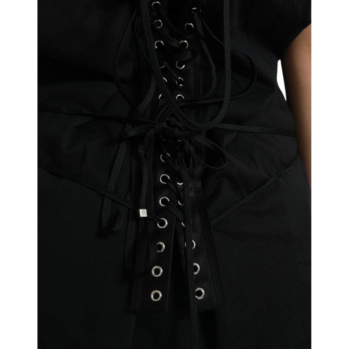 Dolce & Gabbana | Elegant Black Round Neck Tank Top| McRichard Designer Brands   