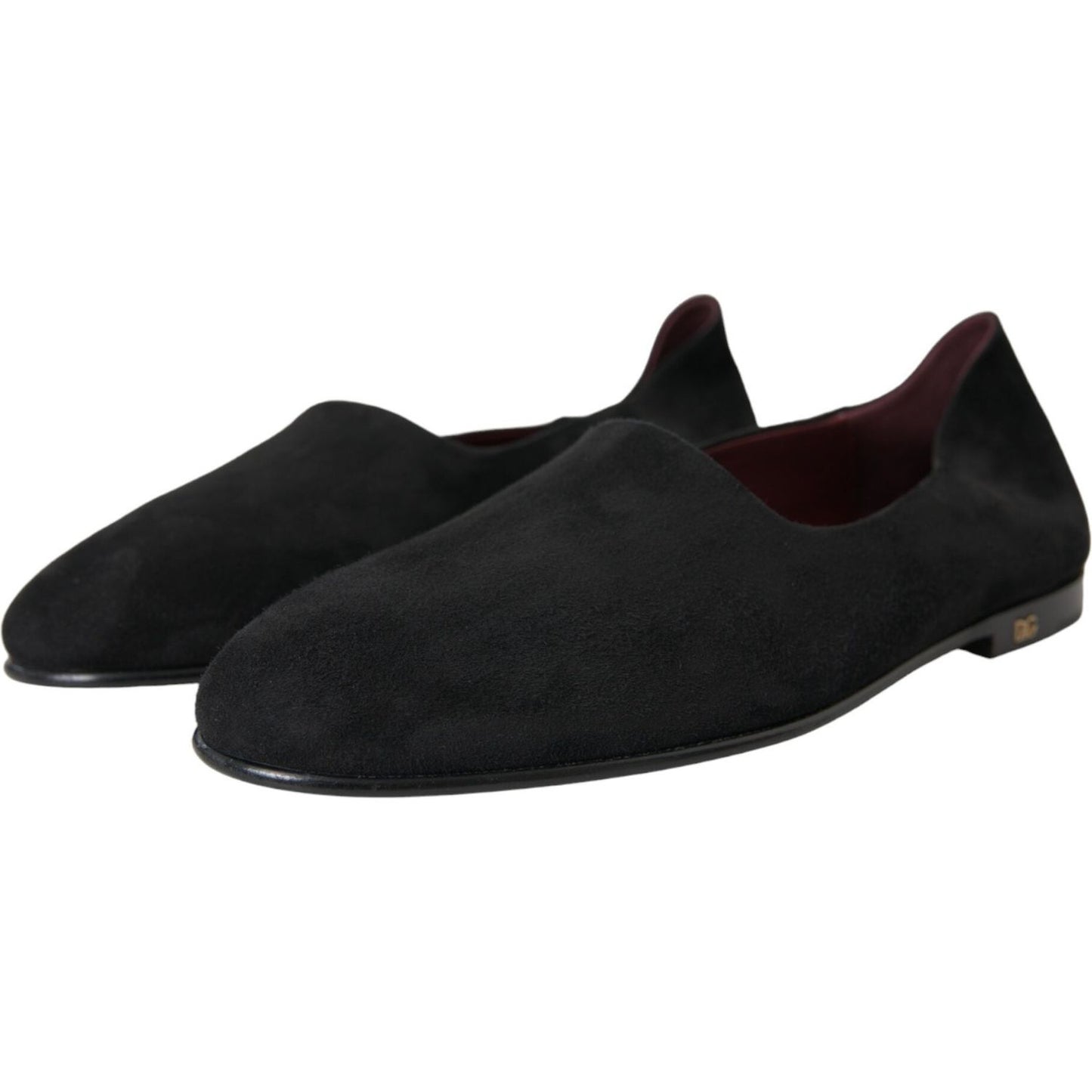 Dolce & Gabbana Black Suede Loafers Formal Dress Slip On Shoes black-suede-loafers-formal-dress-slip-on-shoes