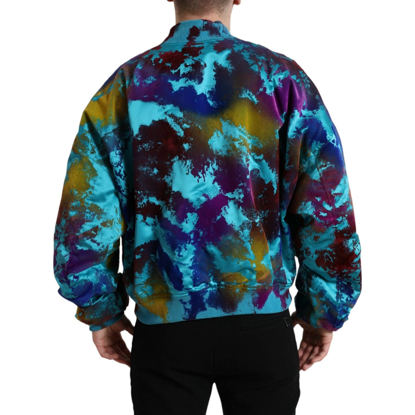 Dolce & Gabbana Multicolor Polyester Bomber Jacket multicolor-color-splash-zip-bomber-jacket