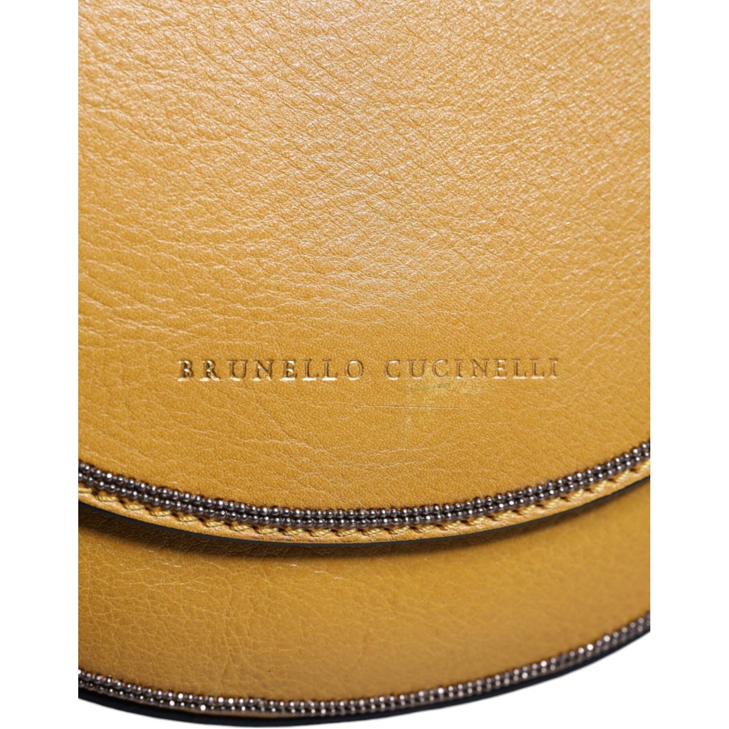 Brunello Cucinelli Light Brown Leather Logo Waist Strap Sling Bag