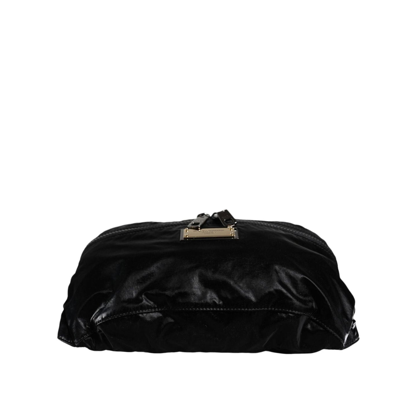 Dolce & Gabbana Black Nylon Fabric Belt Waist Fanny Pack Bag