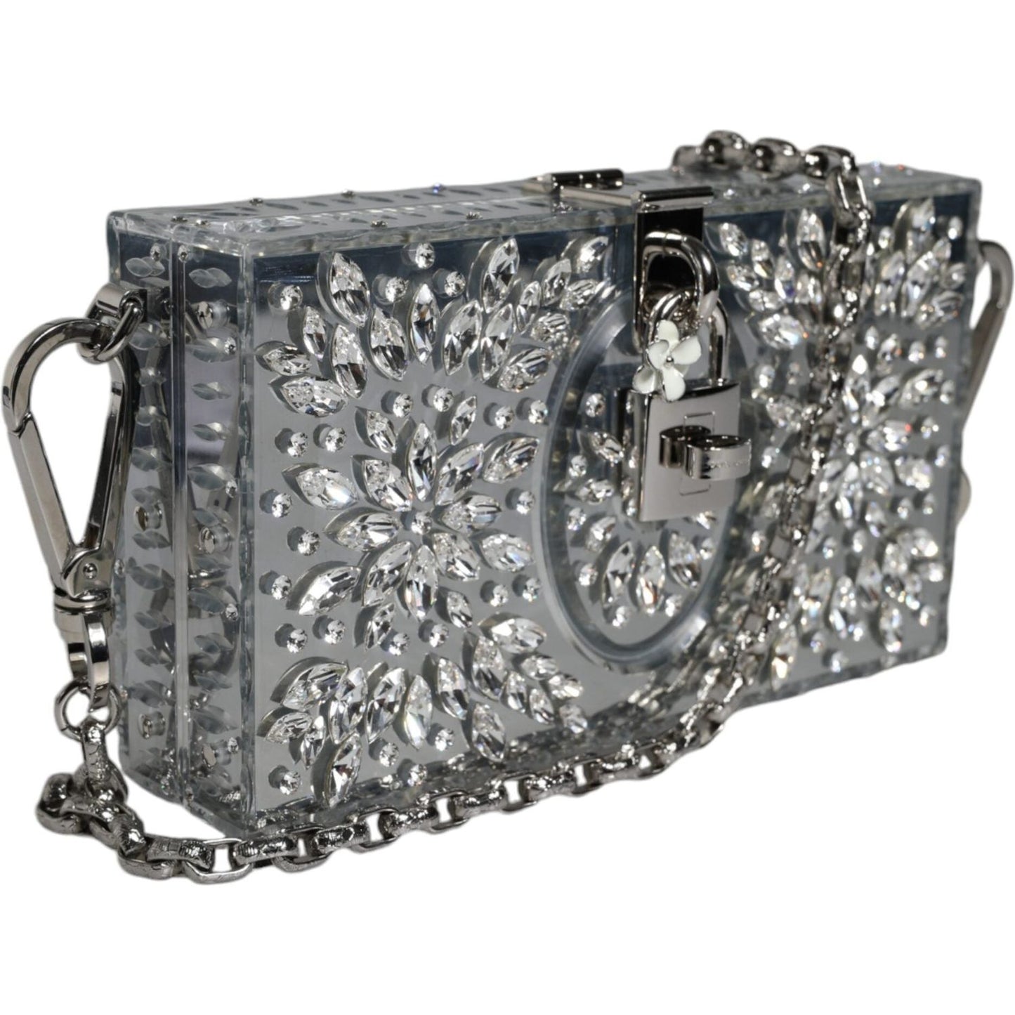 Dolce & Gabbana Silver Plexiglass Clutch Mini Evening Purse Bag Dolce & Gabbana