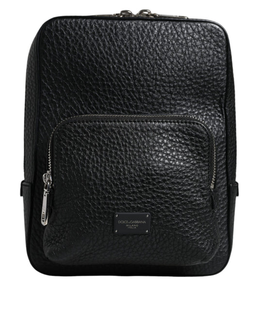 Dolce & Gabbana Black Calfskin Leather Logo Plaque Bodybag Bag Dolce & Gabbana