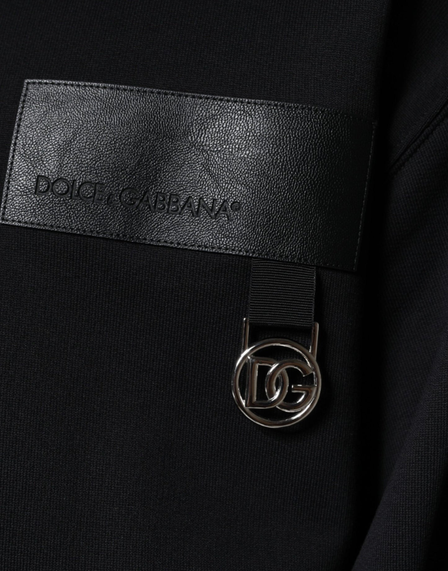 Dolce & Gabbana Black Logo Cotton Long Sleeves Sweatshirt Sweater