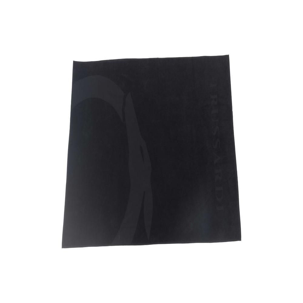 Trussardi Beachwear Black Cotton Men Beach Towel