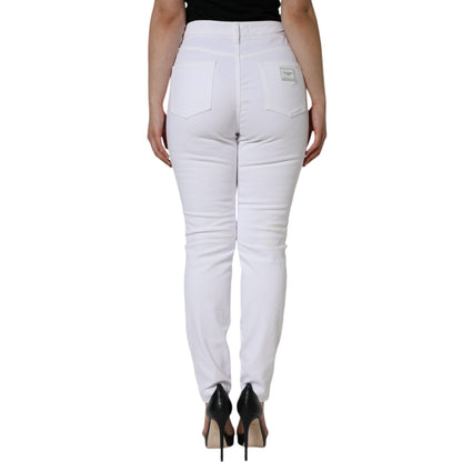 Dolce & Gabbana White Cotton Stretch AUDREY Skinny Jeans