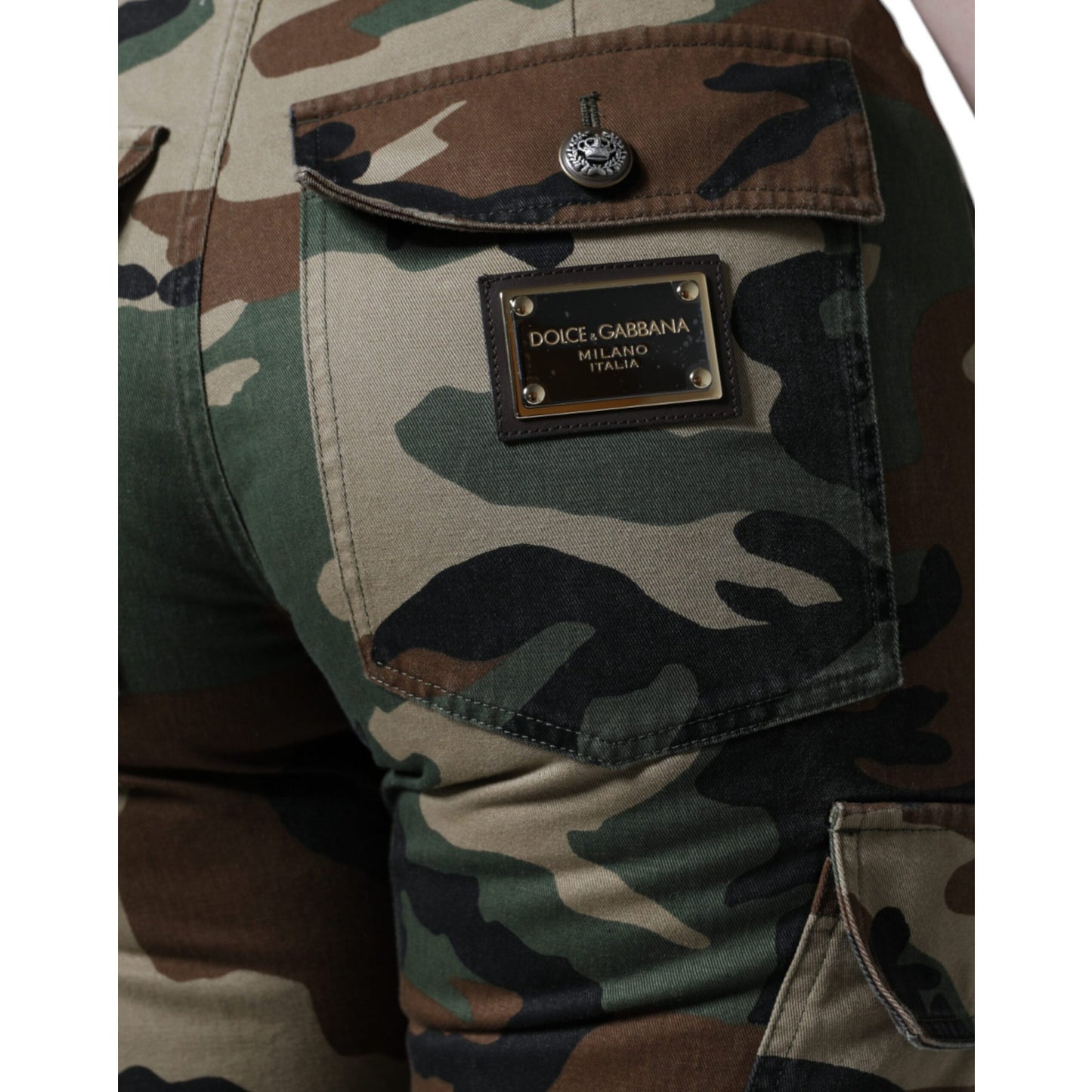 Dolce & Gabbana Multicolor Camouflage Cargo Pants