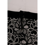 Dolce & Gabbana Floral Macramé Lace Crystal Button Skirt