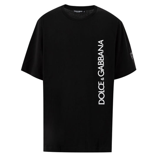 Dolce & Gabbana Black Cotton T-Shirt Dolce & Gabbana